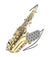 BG France Curved Soprano Saxophone Cleaning Body Swab - A33C